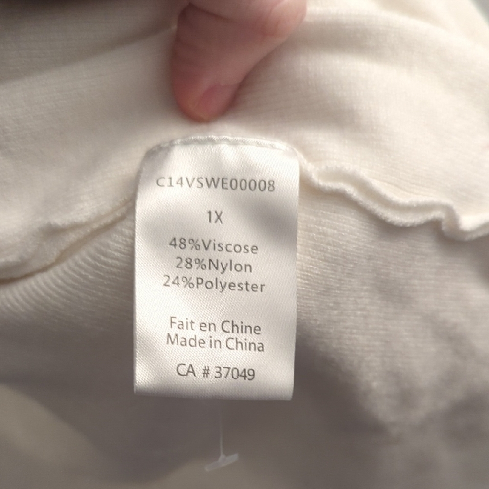 1X CLAIRE FRANCE White Cardigan Sweater - Picture 4 of 4